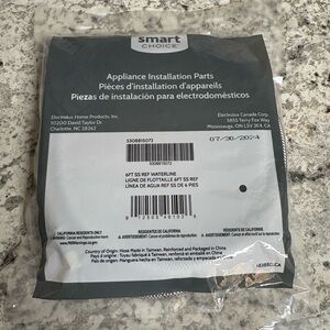 Smart Choice 6' Stainless Steel Refrigerator Waterline Kit.